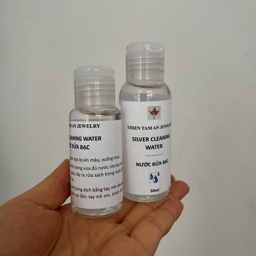 Nước rửa trang sức Bạc TTA Jewelry làm sạch dây chuyền, nhẫn, lắc tay, hoa tai TTAcleaning 50ml