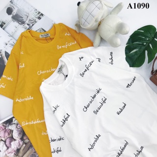 Áo thun SAY HAPPY nhiều chữ