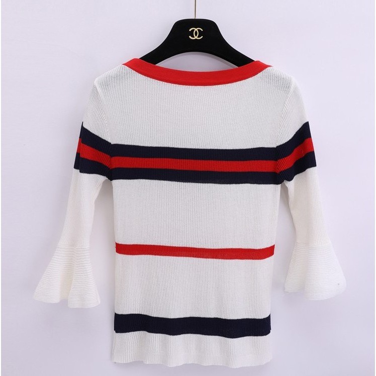 Áo Dệt Kim Nữ Kẻ Sọc Thời Trang | BigBuy360 - bigbuy360.vn
