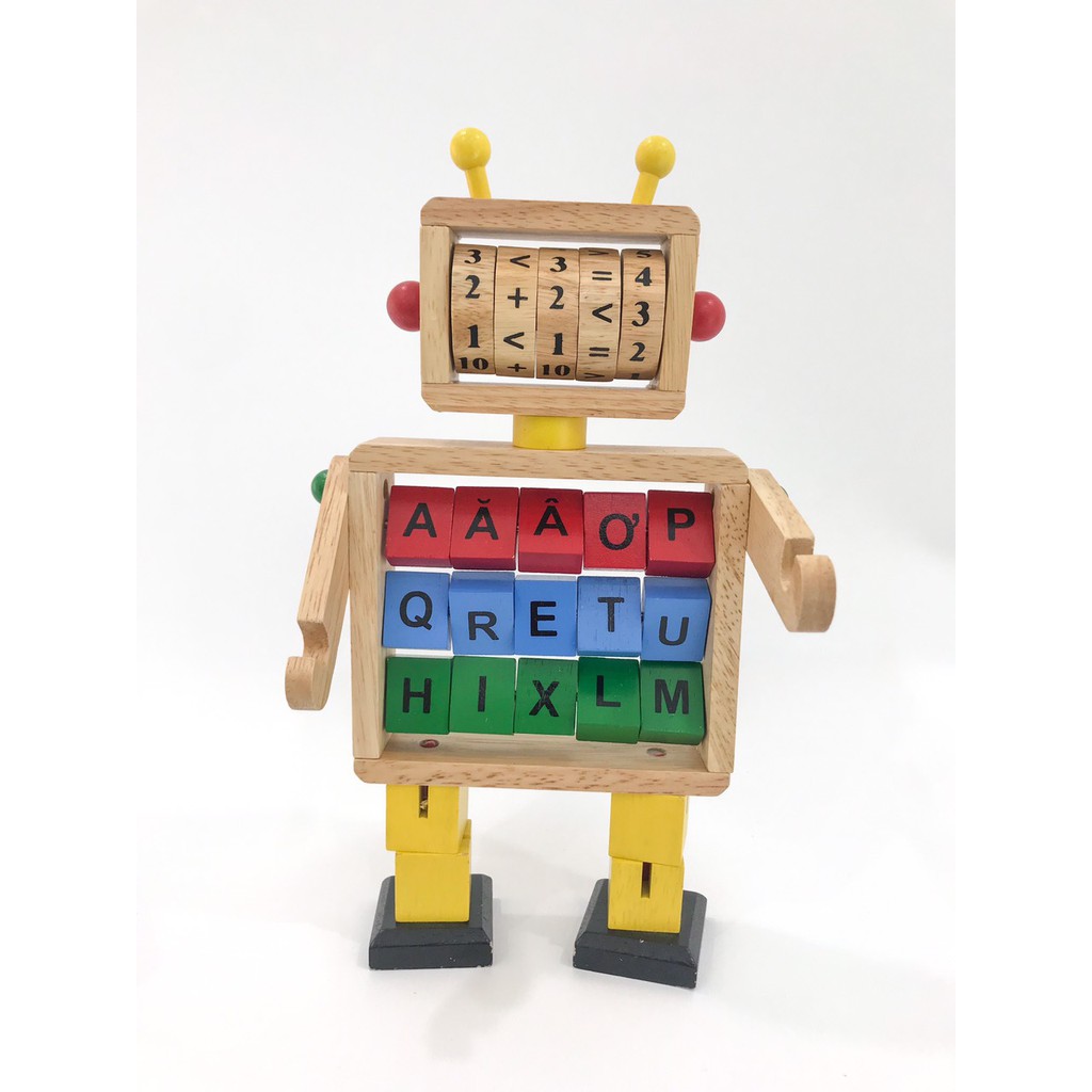 Đồ chơi  gỗ [𝗩𝗜𝗘̣̂𝗧 𝗡𝗔𝗠] / Robot học toán winwintoy
