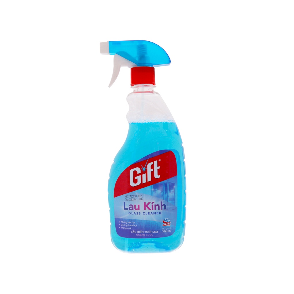Chai Nước Xịt Lau Kính Gift 540ml ( Hương Trà Xanh/ Sắc Biển)