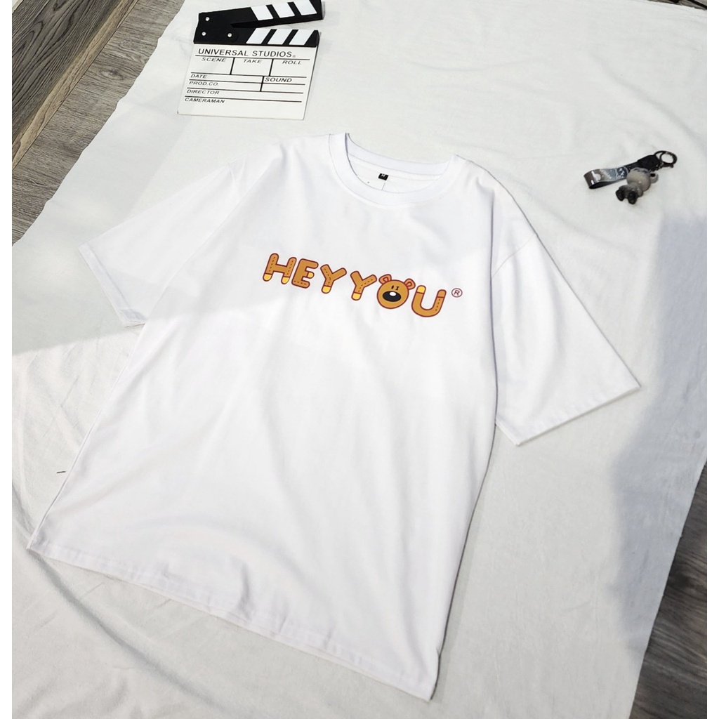 Áo Thun Tay Lỡ TEDDY HEY.YOU Form Rộng Nam Nữ Style Cá Tính Phong Cách Ulzzang Unisex (Ảnh Thật/ Có Sẵn)