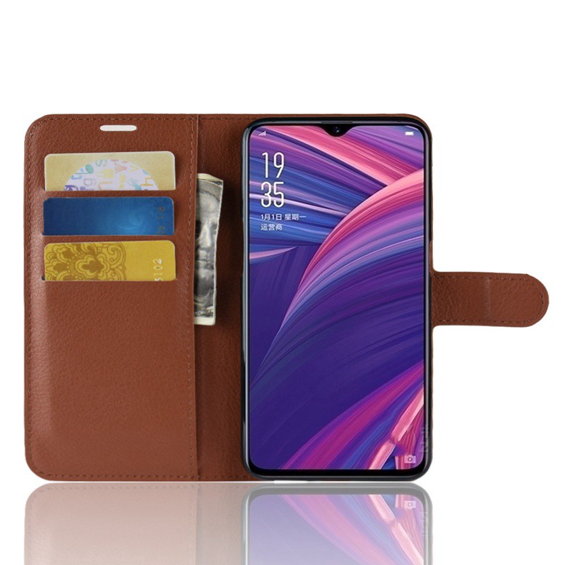 Bao da điện thoại có đế đỡ gấp và ngăn để thẻ cho Oppo R17 Pro / R17 | BigBuy360 - bigbuy360.vn