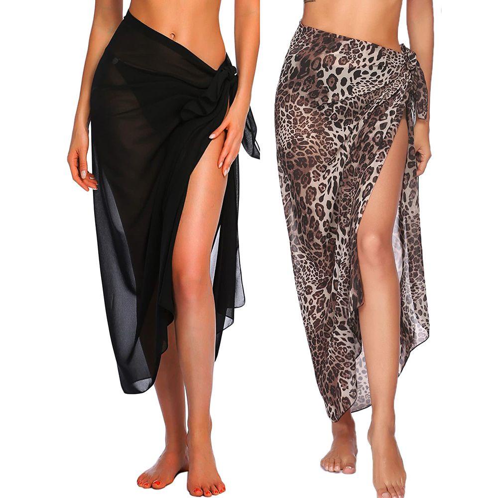SUYO Sarong Bikini Một Mảnh Vải Voan Dáng Dài Gợi Cảm