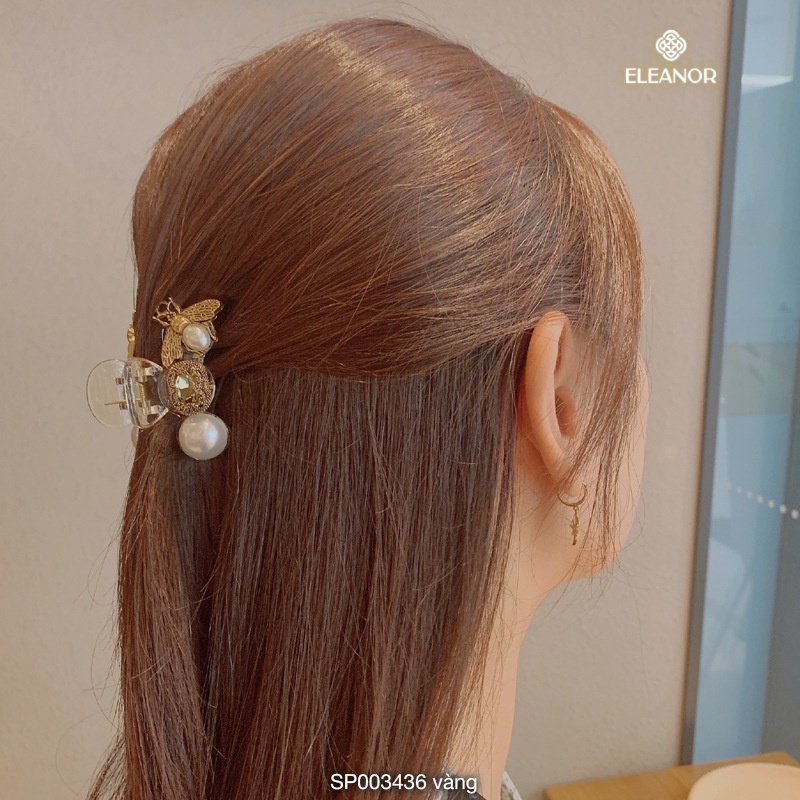 Kẹp tóc càng cua Eleanor Accessories hình con ong ngọc trai nhân tạo phụ kiện tóc kẹp tóc 3436
