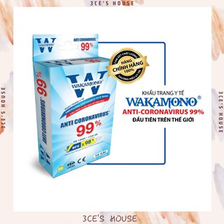 Khẩu trang y tế Wakamono màu trắng 4 lớ p kháng khuẩn tiêu diệt 99% virut Corona hộp 10 cái