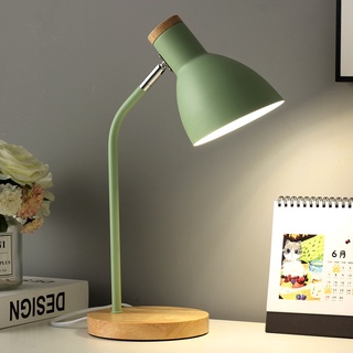 [ĐÈN HỌC ĐẾ GỖ DECOR] Đèn bàn phong cách vintage trẻ trung - Nhiều màu sắc - Điều chỉnh cổ hiện đại