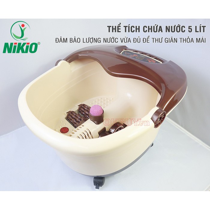 Bồn ngâm chân massage Nhật Bản Nikio NK-192 - Cải thiện giấc ngủ, giảm stress