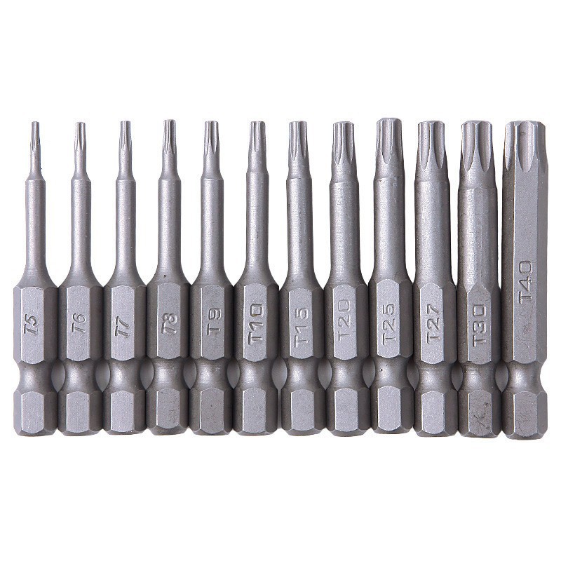 Bộ 12 mũi tua vít có từ tính T5-T40 50mm