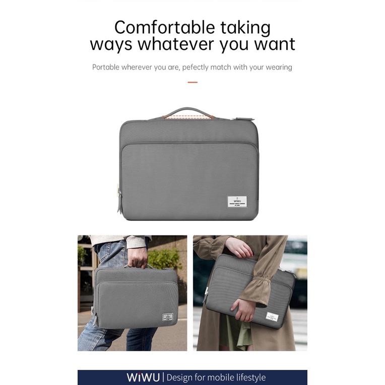 Túi Wiwu Ora Laptop Sleeve Dành Cho Macbook, Máy Tính Bảng Chống Thấm Nước, Tránh Va Đập - Hàng Chính Hãng