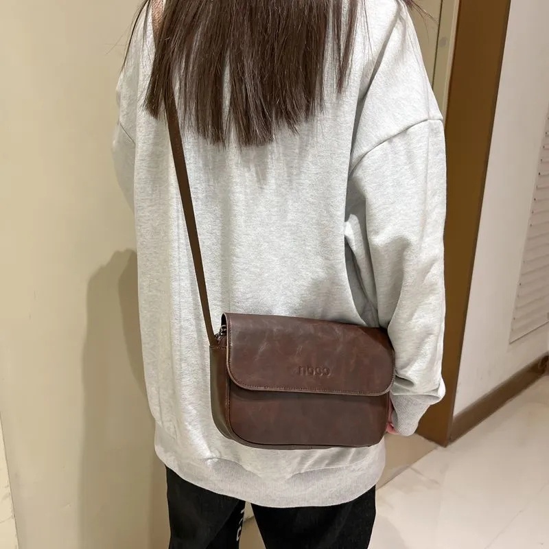 Túi Đeo Chéo Da Dáng Vuông Nhỏ Đơn Giản Thời Trang Cho Nam Và Nữ ko061