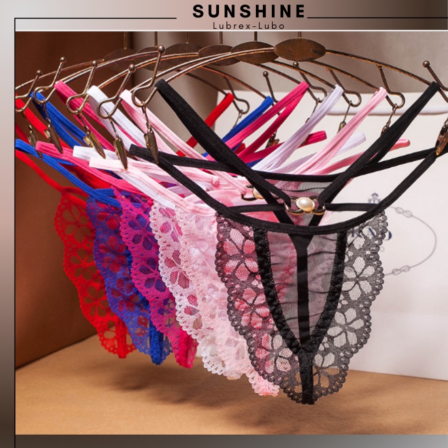 Quần lót lọt khe nữ không đáy phối ren sexy hở đáy gợi cảm dành cho nữ SUNSHINE LUBREXLUBO -QL2230