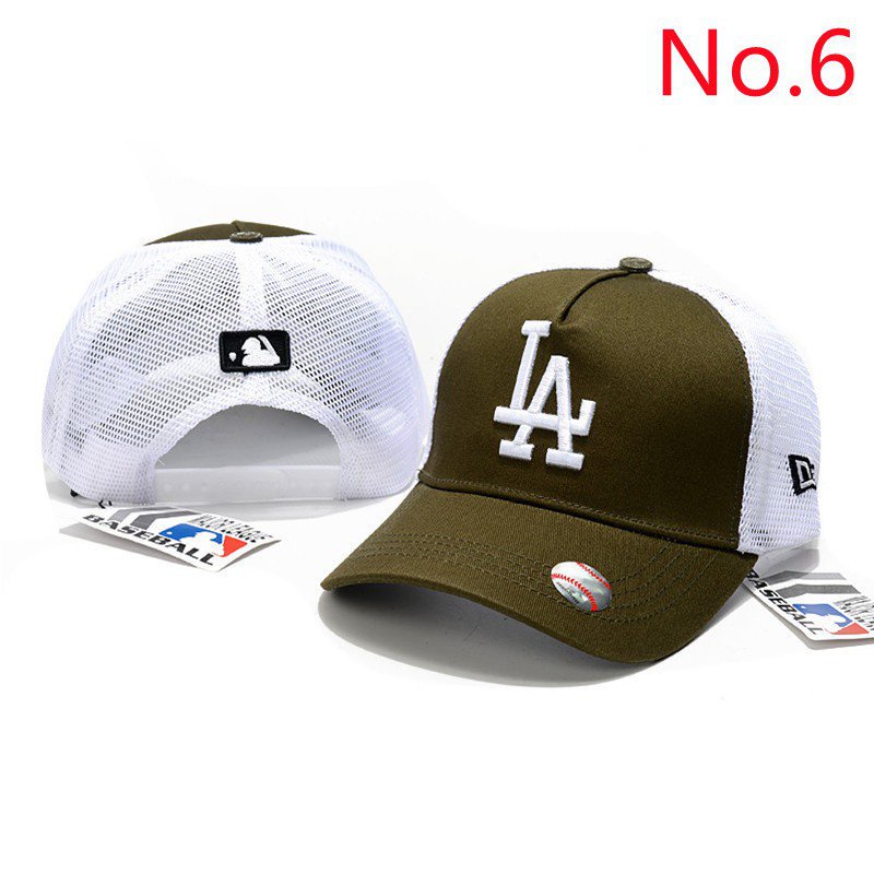 Nón Lưỡi Trai Vải cotton Phối Lưới Phong Cách MLB LA 11 Kích Thước 3LQn Dành Cho Nam Và Nữ
