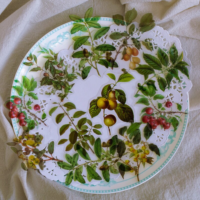 Set 40 miếng dán trang trí hoa lá tùy chọn chất lượng cao đa năng