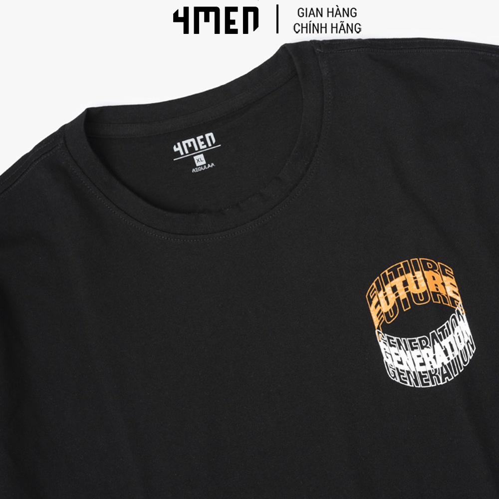 Áo Thun Nam Form Regular Future 4MEN AT091 cổ tròn tay ngắn hiện đại, đẹp, vải cotton thoáng mát