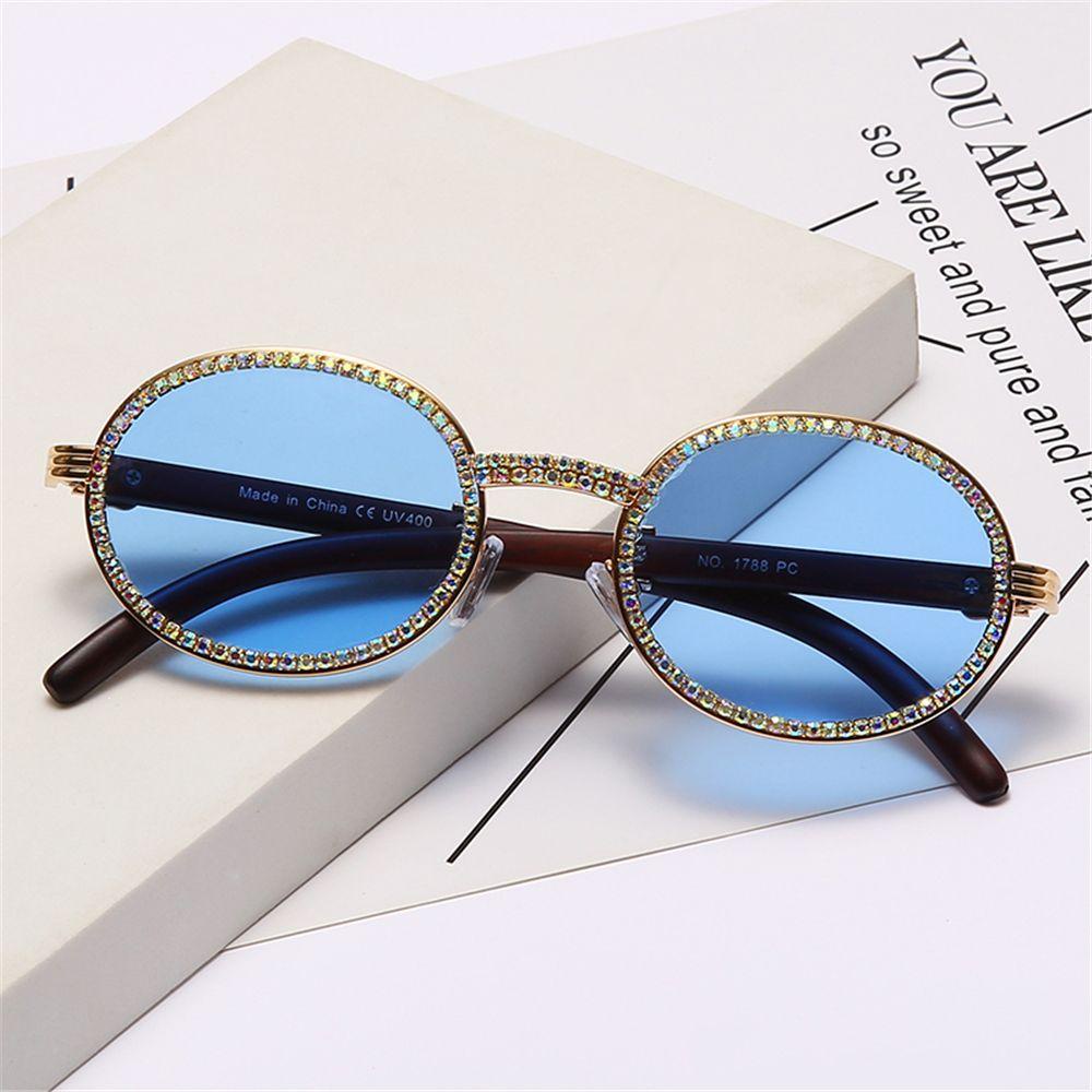 Kính Mát Gọng Oval Tròn Bằng Gỗ Thời Trang Mùa Hè|Tấm Che Nắng Chất Lượng Cao