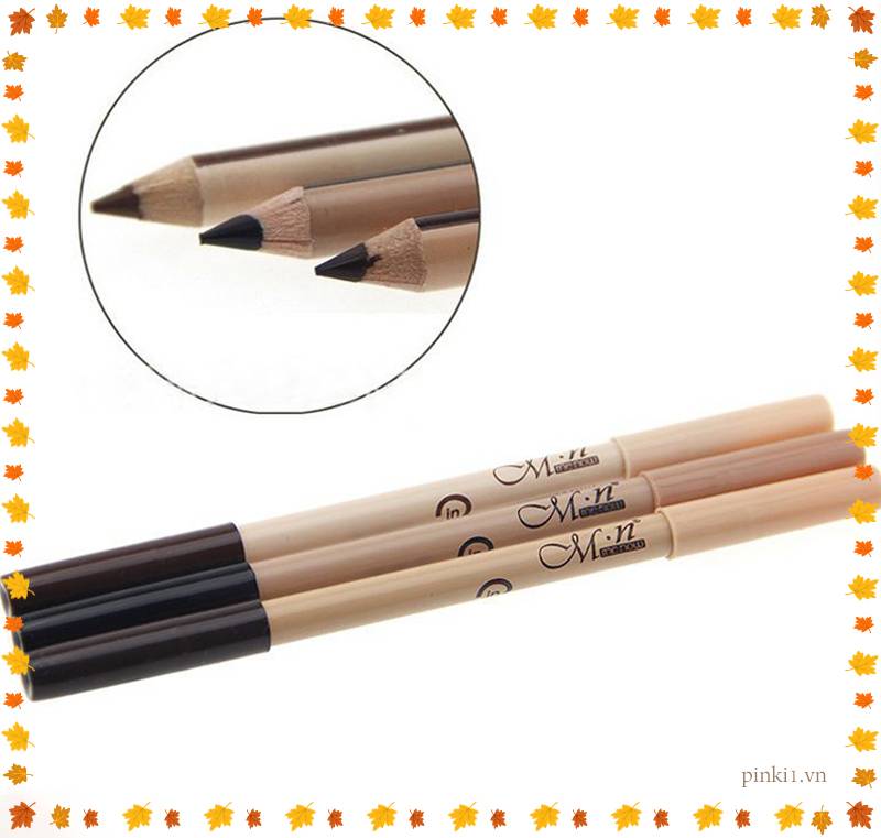 [Hàng mới về] Bút kẻ mắt Menow màu đen hai đầu kiêm chì kẻ mày + bút che khuyết điểm công dụng kép
