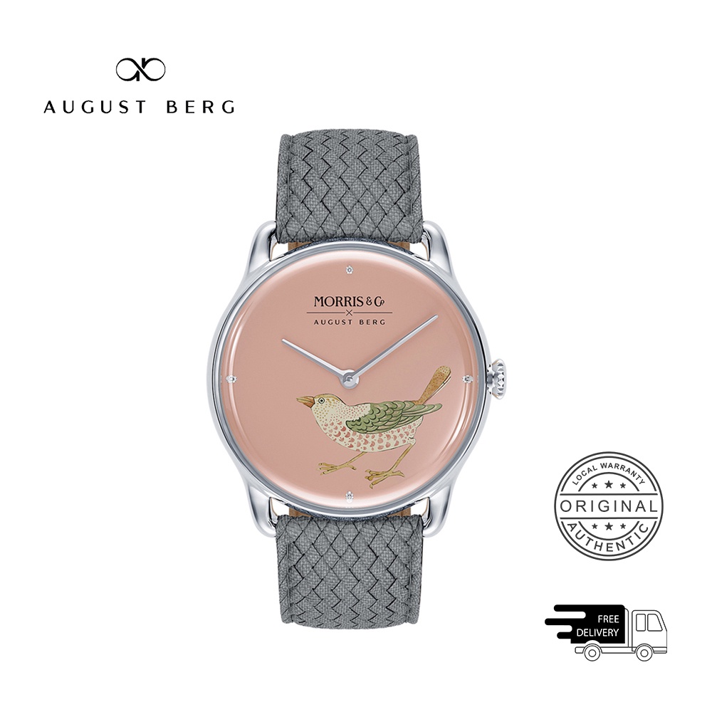 Đồng Hồ Unisex August Berg Strawberry Thief Bird Primrose (M1STB0838E18VCG9C) 38mm
