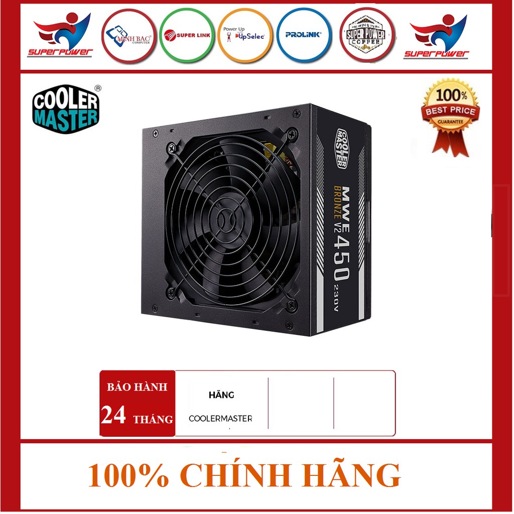 [Mã 254ELSALE giảm 7% đơn 300K] Nguồn máy tính Cooler Master MWE Bronze 450W V2 230V - 450W - 80 Plus Bronze