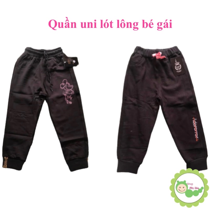 {18-25kg} Quần dài lót lông bé gái chất umi lót lông nhung ấm áp (hàng bán shop)