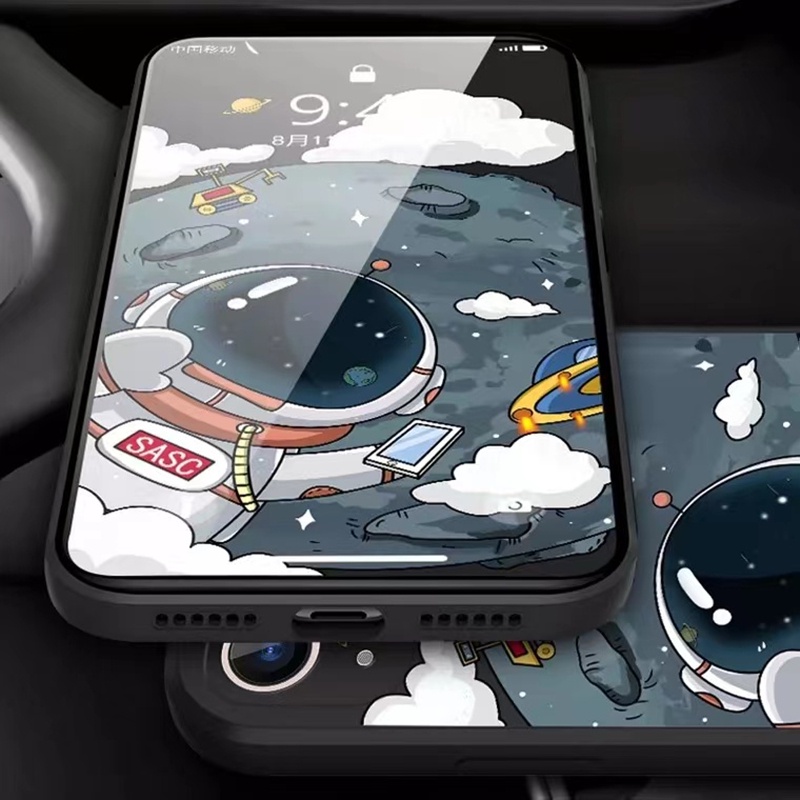 Ốp Điện Thoại Hình Phi Hành Gia Cho iPhone 11 Pro MAX 12 Pro MAX 13 Pro MAX X XS MAX XR 6 6s 7 plus 8plus Se2
