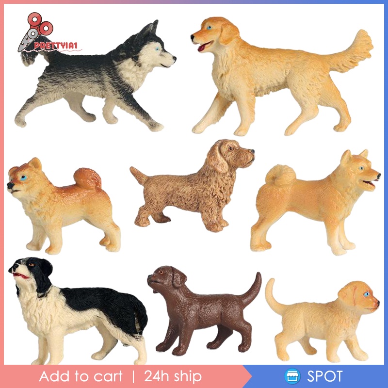 Set 8 Mô Hình Chú Chó Mini Dùng Trang Trí Nhà Cửa