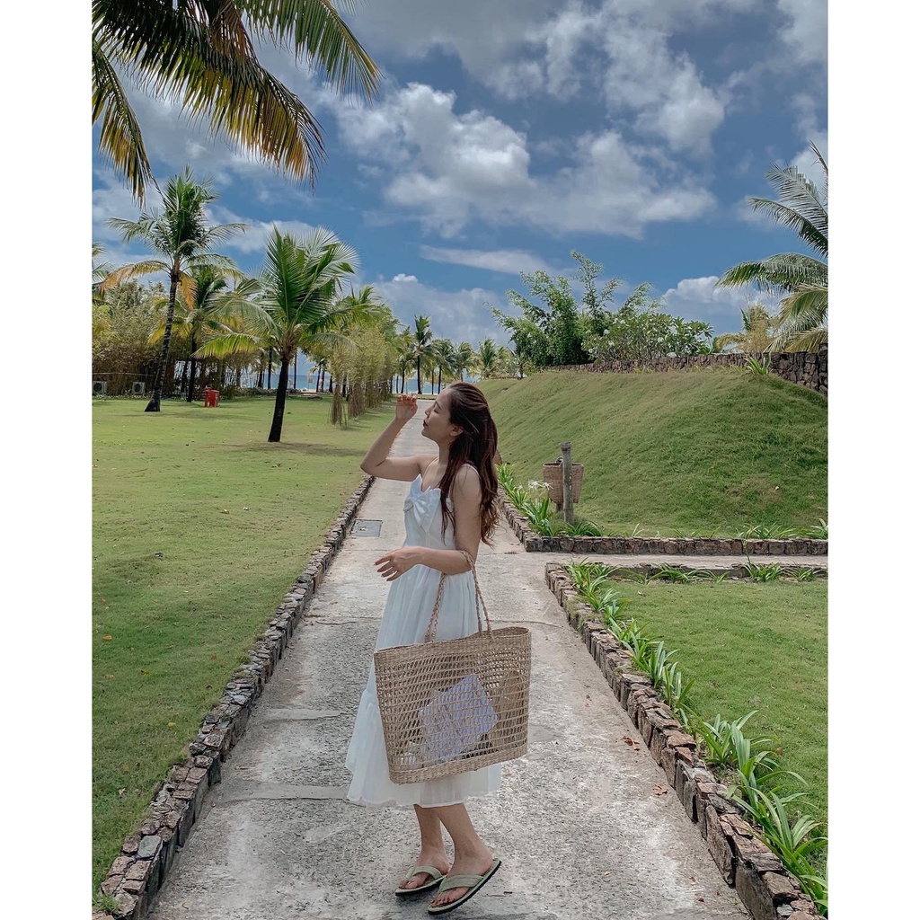 Váy voan hai dây nơ ngực 2 lớp V612 SUSTORE