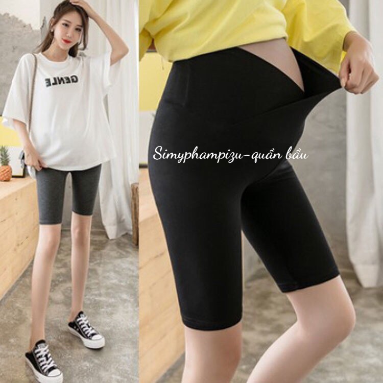 Quần bầu legging lửng cạp chéo chất vải ZIP mã ZIPCHEO1067