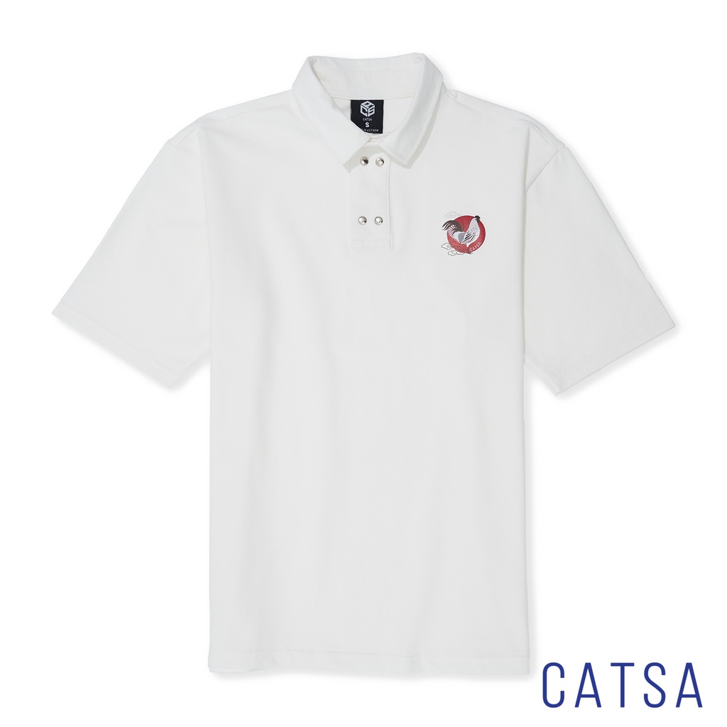 Áo thun polo nam CATSA thun cotton co giãn, mặc thoải mái, áo thấm hút mồ hôi ATP273 - ATP275 - ATP276