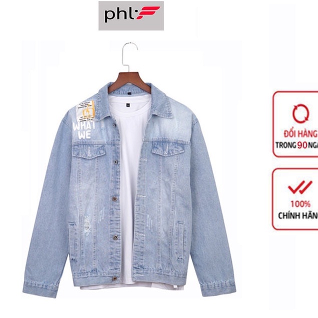 Áo khoác jean nam thời trang cao cấp PHL Fashion.