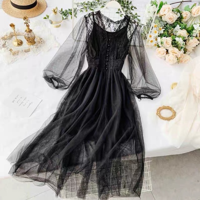 Đầm công chúa tay voan