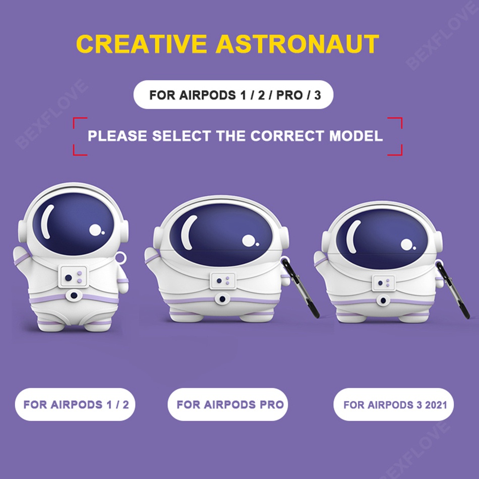 Vỏ Bảo Vệ Hộp Sạc Tai Nghe Airpods 2 3 Pro 3 2 1 Bằng Silicon Họa Tiết Hoạt Hình Dễ Thương