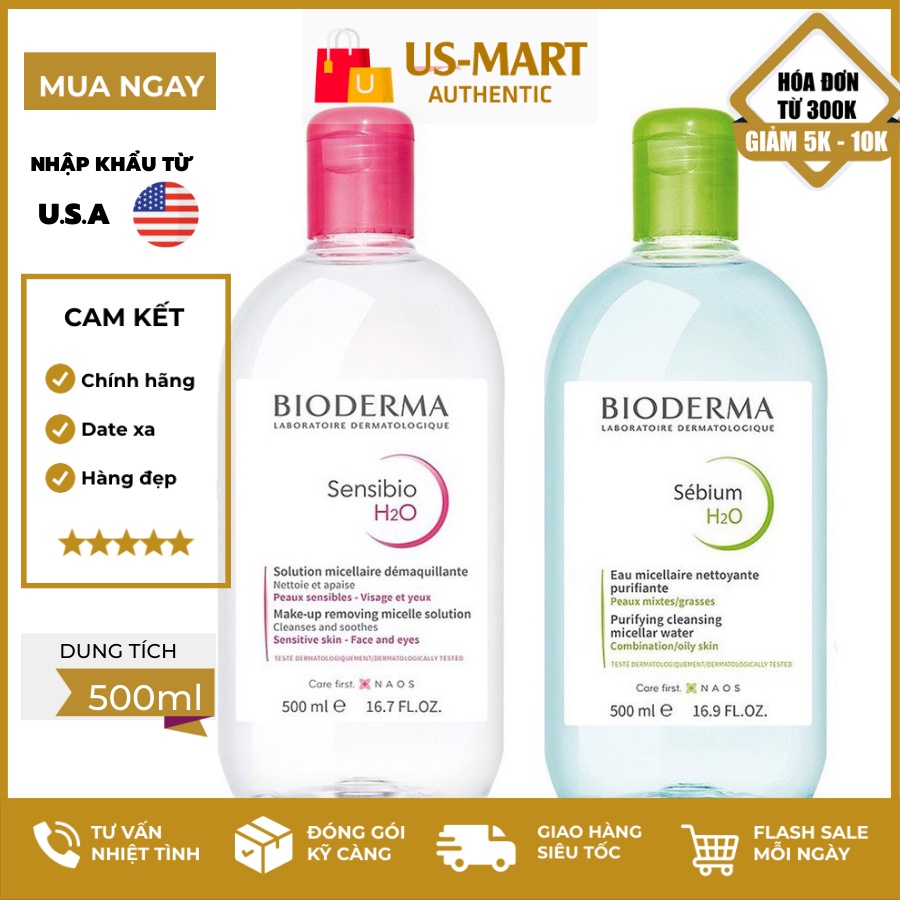 [TOP BÁN CHẠY] Nước Tẩy Trang Bioderma Crealine H2O (500ml) | BigBuy360 - bigbuy360.vn