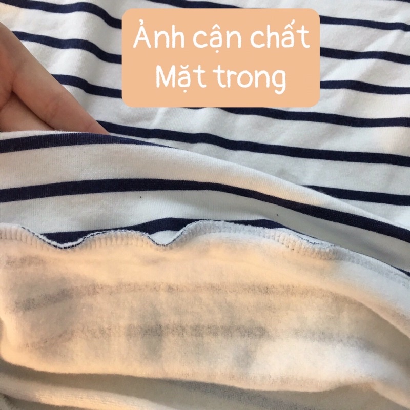 🍂 [Ảnh thật/Tự chụp] Áo kẻ ngang nữ form rộng tay dài basic phong cách Hàn xẻng | BigBuy360 - bigbuy360.vn