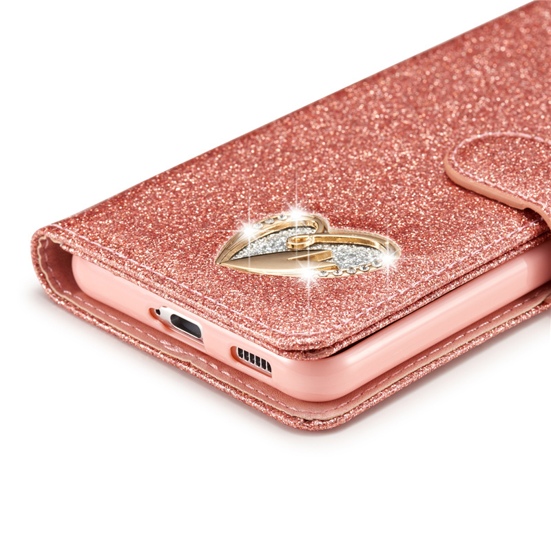 Flip Casing Samsung Note 20 Ultra Note 8 9 10 Pro S9 S8 Plus Leather Case Cute Love Shining Starry Sky Special Lovely Cover