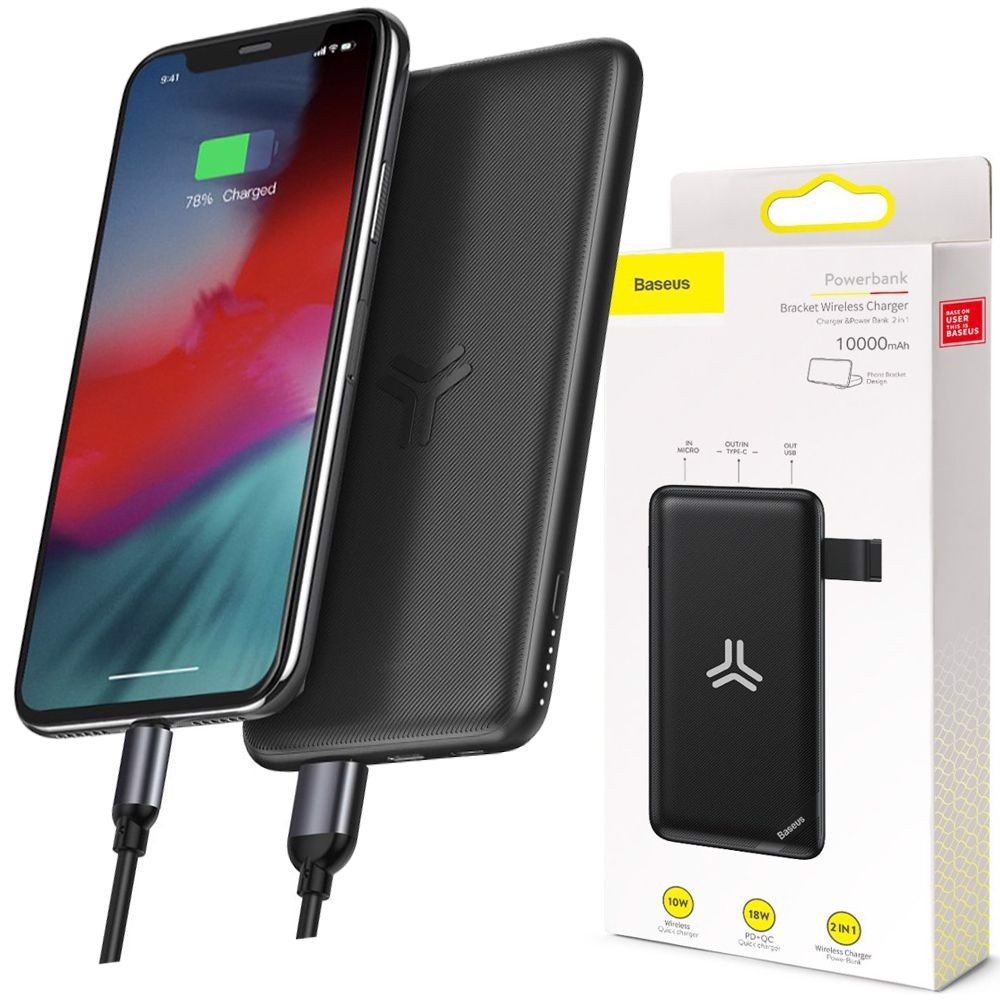 Pin sạc dự phòng không dây Baseus S10 (10.000mAh) - Hỗ trợ sạc nhanh 3.0 và PD 18W