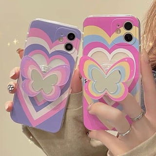 Ốp điện thoại iphone kèm móc đỡ hình bướm