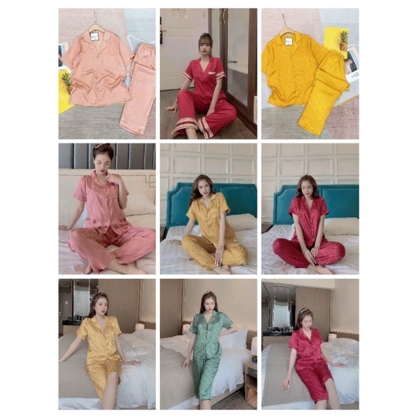 BỘ  PIJAMA LỤA GẤM