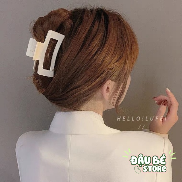 Kẹp Tóc Càng Cua Hàn Quốc Nữ Đẹp Hottrend Trơn Nhám - Cặp Búi Tóc Kiểu Cổ Điển Cute Cỡ Size Lớn Cào 14 Răng - Pk001_Y