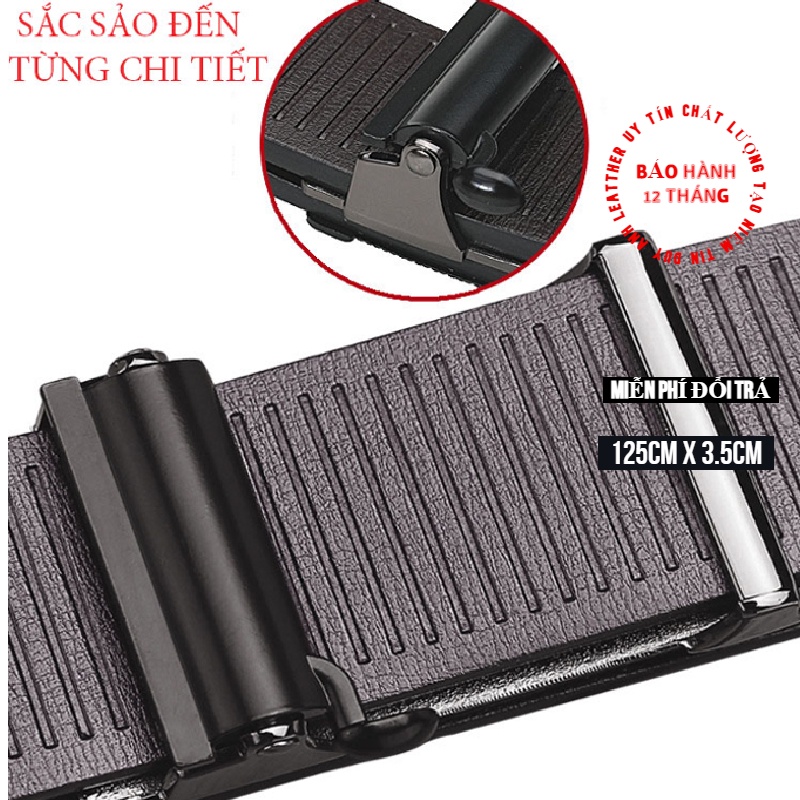 Thắt Lưng Nam Dây Nịt Da Mềm Cao Cấp Khóa Tự Động Hợp Kim Chống Rỉ Dây Luồn Trong Tinh Tế Cam Kết Lỗi 1 Đổi 1