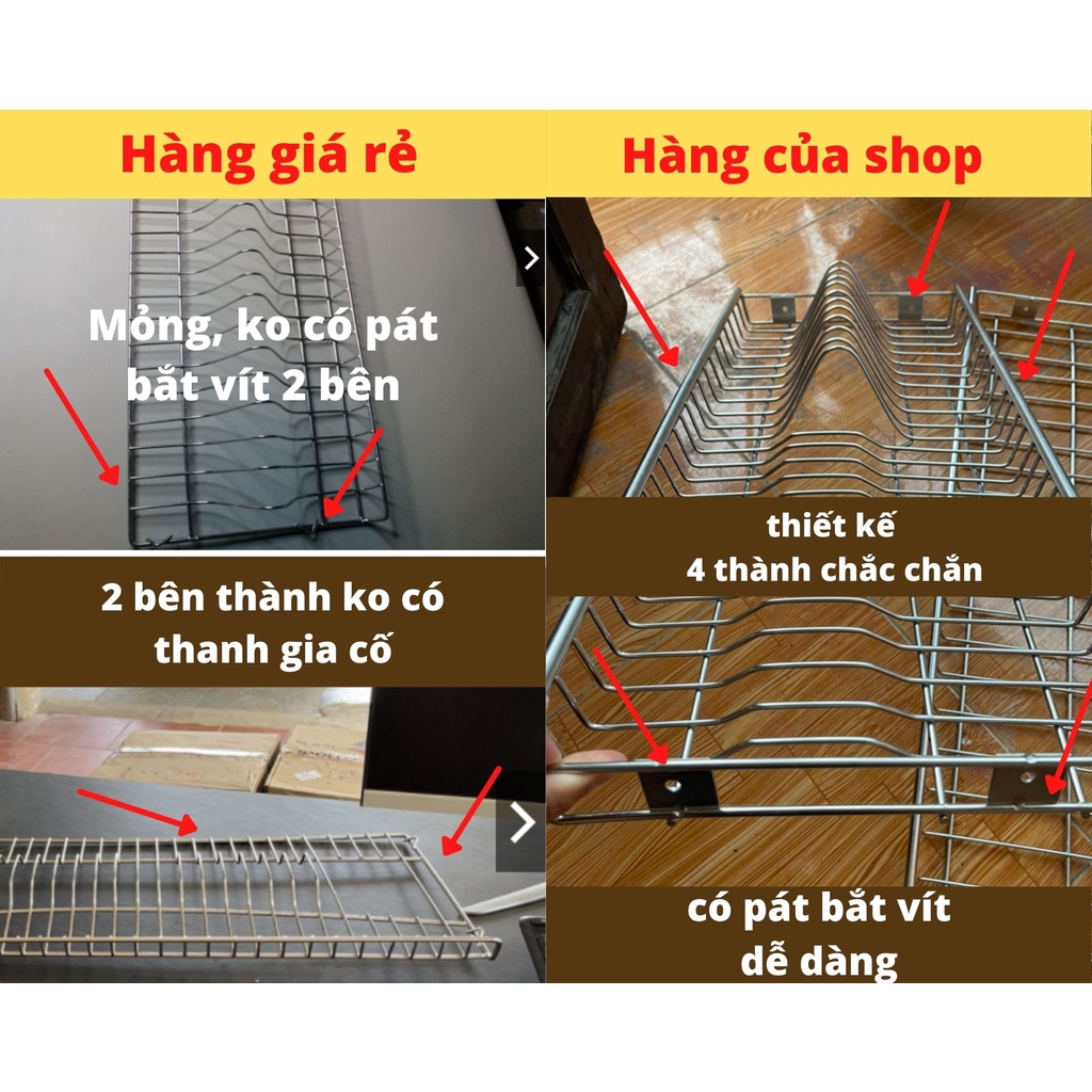 Giá úp bát đĩa lắp tủ bếp inox bán lẻ 1 tầng