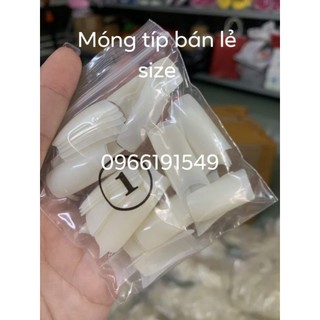móng típ lẻ size túi 50 móng 1 size ( từ số 1=> 5)