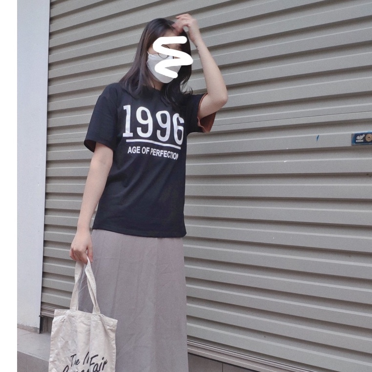 Áo thun tay lỡ dáng rộng năm 1996 basic vải loại 1 thời trang ulzzang Hàn Quốc cho teen học sinh sinh viên