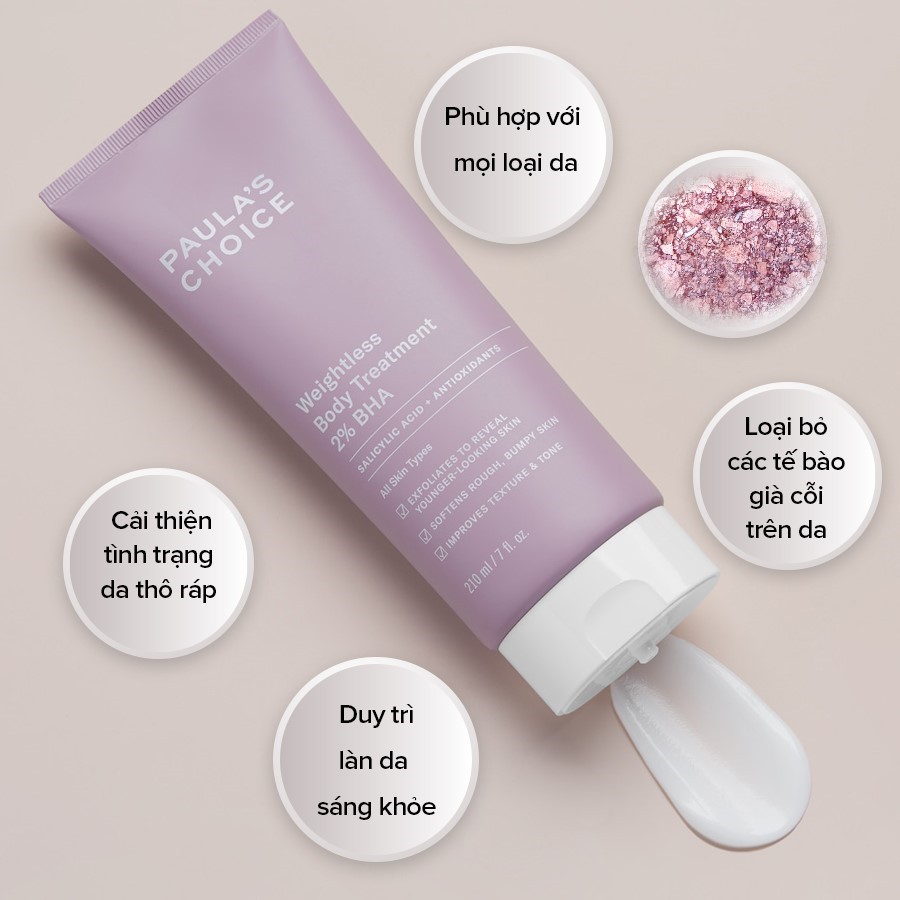 COMBO Kem dưỡng thể Paula's Choice BHA 2% [210ml] + Sữa tắm St.Ives (Nhiều Mùi) [473ml] giảm mụn, láng mịn toàn thân