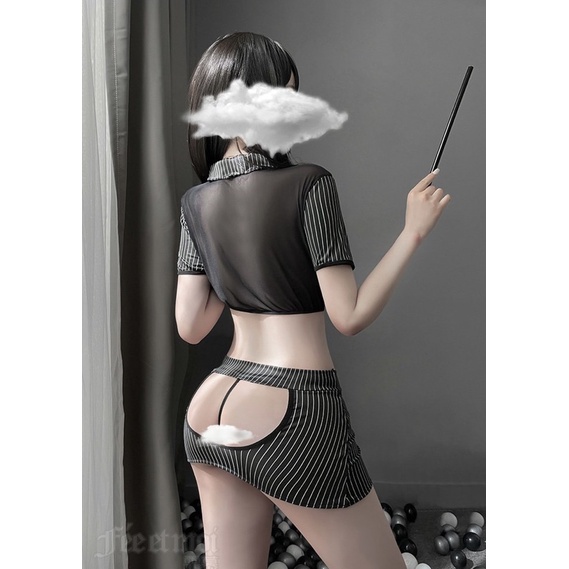 Cosplay Thư Kí Gợi Cảm - Váy Khoét Sau Lạ Mắt Quyến Rũ FM6965 - Đầm Hoá Trang Sexy