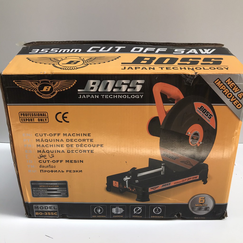 Máy Cắt Sắt Bàn Boss 2400w Đĩa 355mm, Bảo Hành 6 Tháng, Cam Kết Chính Hãng, Tặng Lưỡi Cắt BO-355