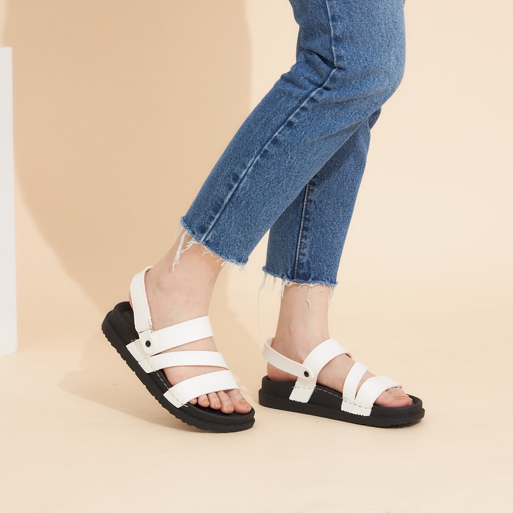 Giày MWC 2954 - Giày Sandal Đế Cao 3p, Sandal Quai Ngang Chéo Cách Điệu Thời Trang