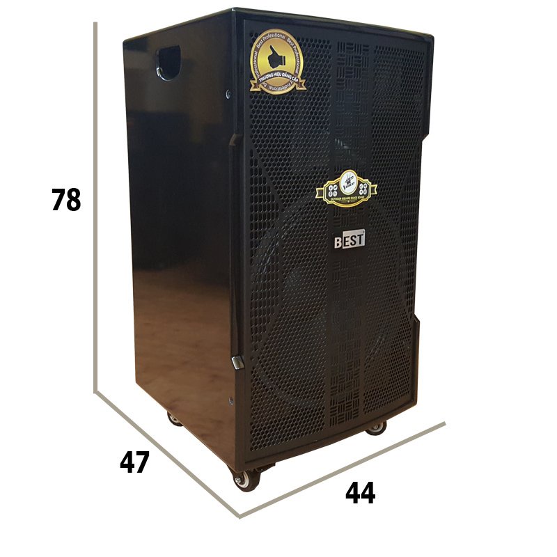 Loa kéo di động Karaoke BEST 6800 Pro Bass 4 tất công xuất 700w kèm 2 micro không dây - Hàng Cao Cấp Bảo Hành 1 Năm