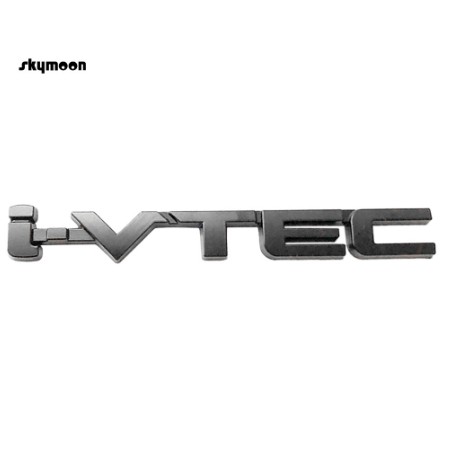 Logo tem nhãn dán ốp kim loại mạ chrome crom chữ I-VTEC VTEC IVTEC cho xe hơi ô tô Honda Civic City