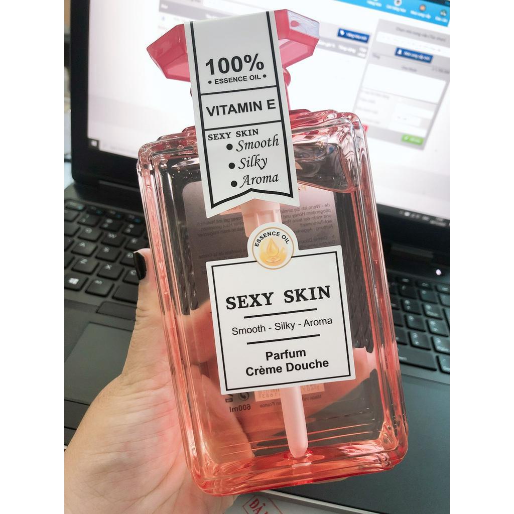 Sữa Tắm Nước Hoa Pháp Sexy Skin 600ml - Vitamin E